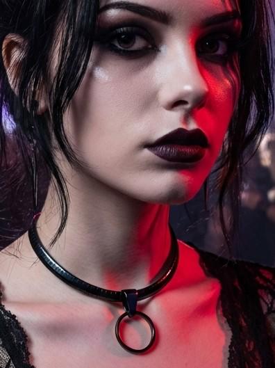 Black Steel Day Collar Choker Necklace Permanent Locking Clasp Option | Submissive Punk BDSM Couples Jewelry