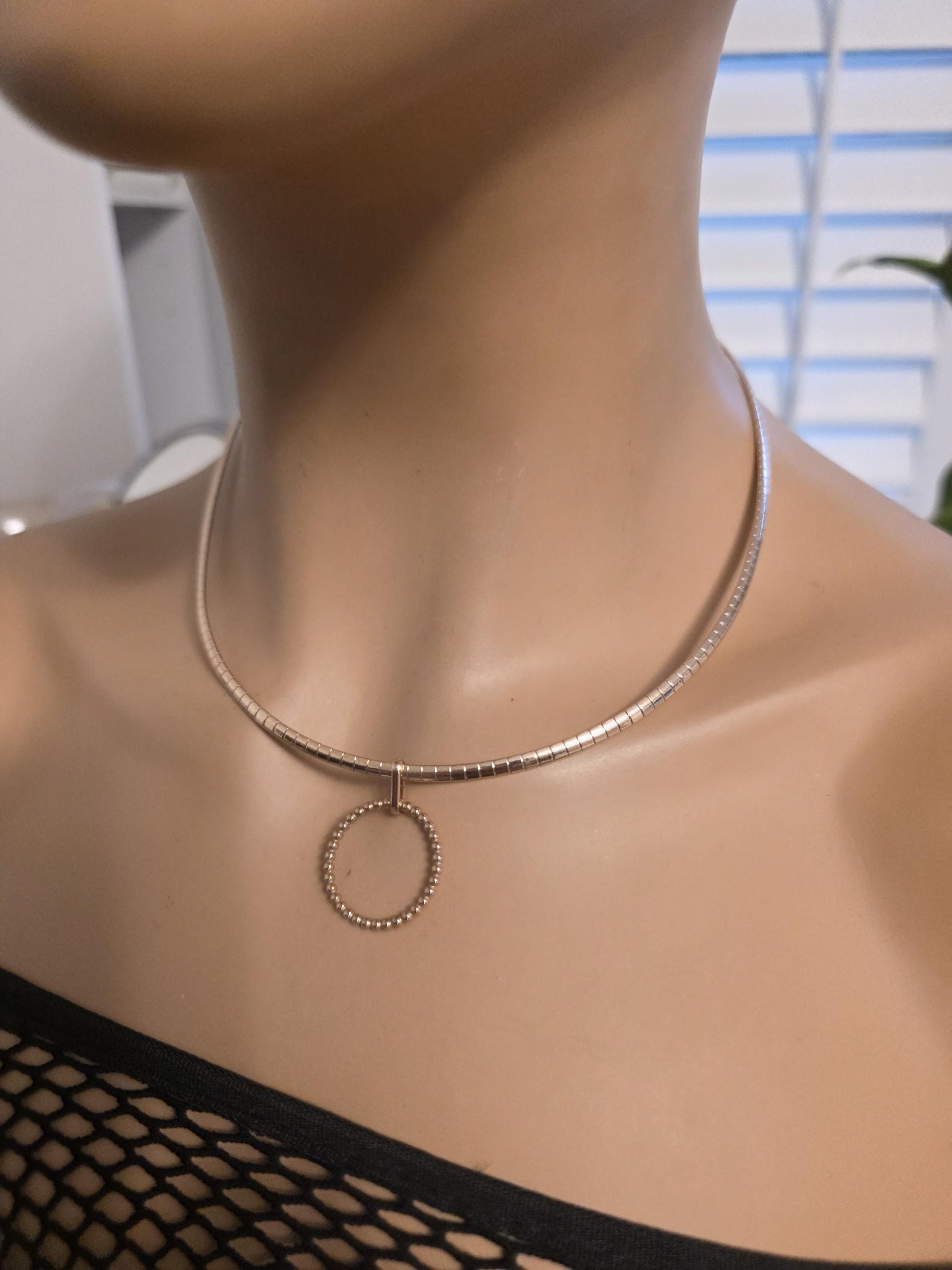 Discreet Day Collar Necklace Rose Gold Permanent Locking Options | BDSM Intimate Partner Couples Jewelry