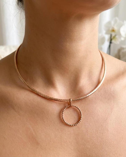 Discreet Day Collar Necklace Rose Gold Permanent Locking Options | BDSM Intimate Partner Couples Jewelry