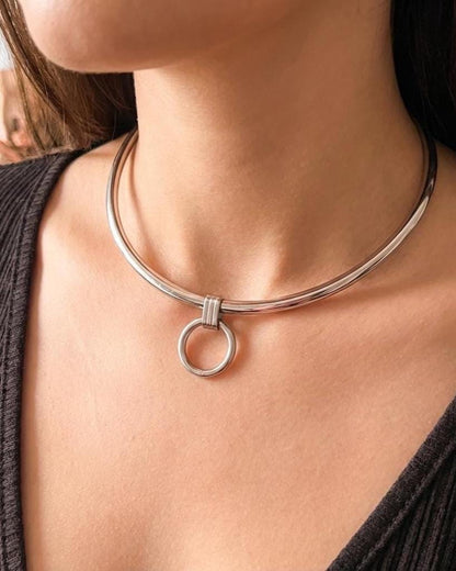 Discreet Day Collar Rigid Submissive Intimate Partner Necklace with Permanent Locking Option: BDSM Jewelry
