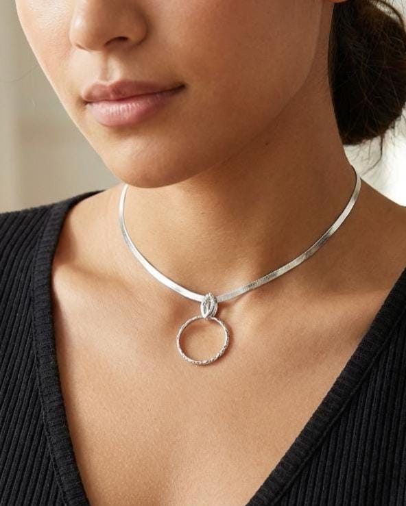 925 Solid Sterling Silver Day Collar Choker Necklace - Locking Option - Intimate Partner Jewelry