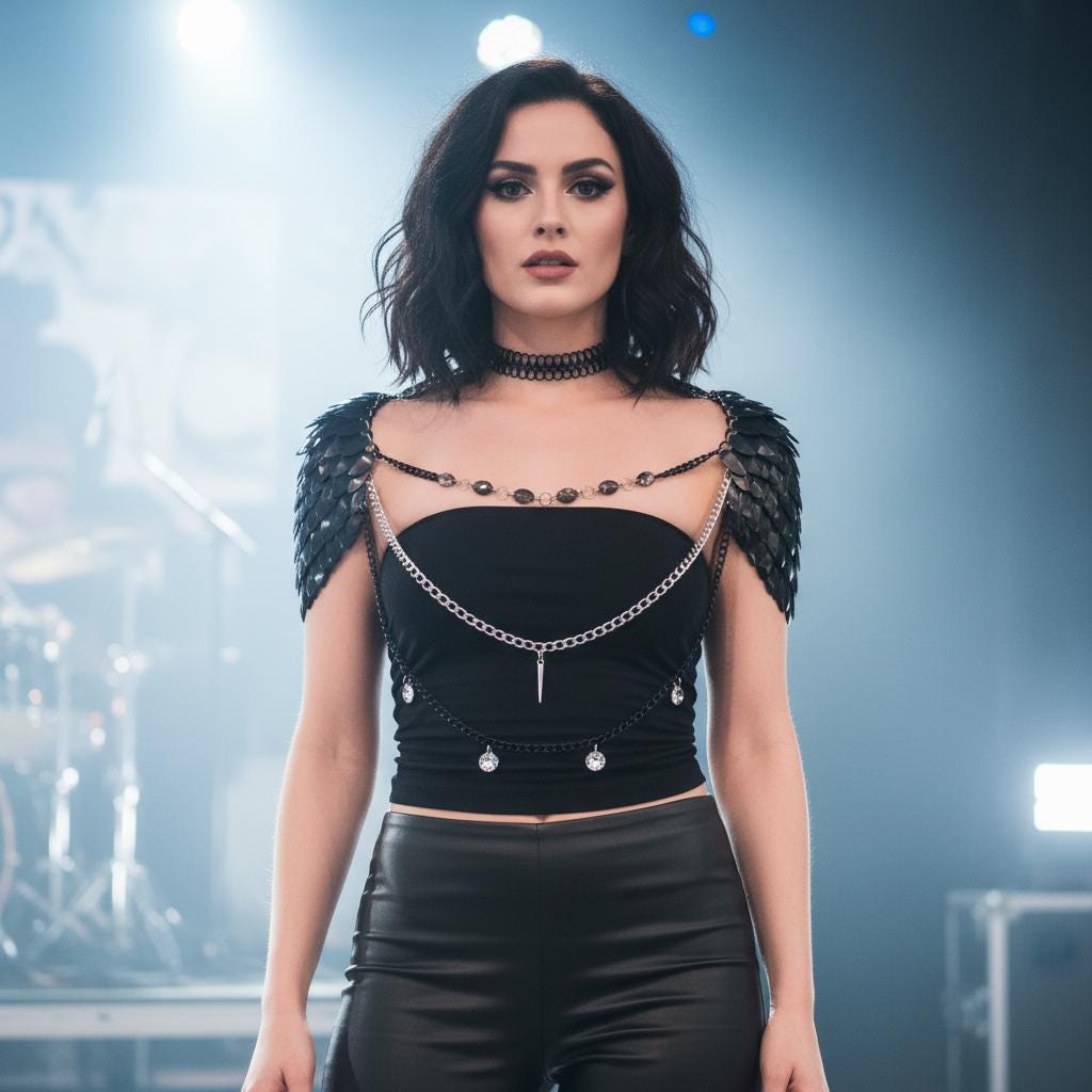 Halloween Viking, Dragon, Fairy Scalemail Cosplay Festival Outfit Shoulder Armor Rave Costume in Metal