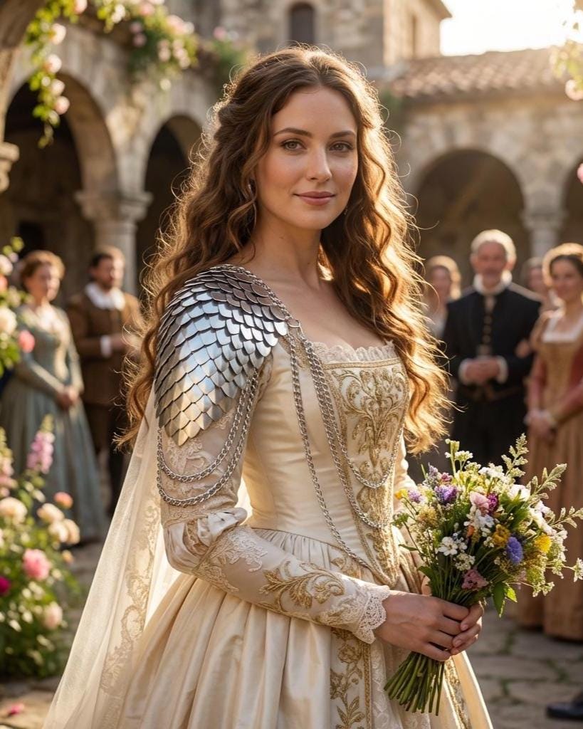 Viking, Dragon, Fairy Scalemail Cosplay Chainmail Renaissance Dress Festival Outfit Corset Shoulder Armor Rave Costume