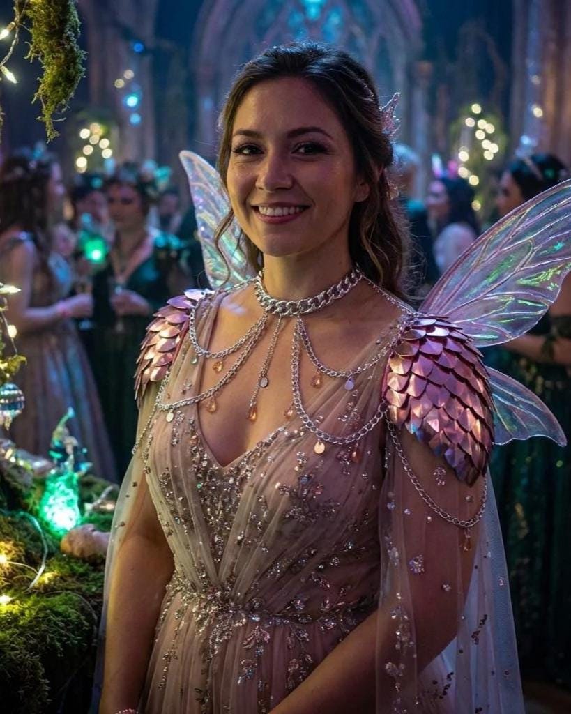 Halloween Viking, Dragon, Fairy Scalemail Cosplay Chainmail Festival Outfit Corset with Shoulder Armor Rave Costume