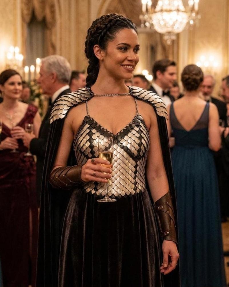 Halloween Metal Corset Top Festival Outfit Scalemail, , Rave Viking, Dragon, Cosplay Costume, - QUALITY MADE in CANADA