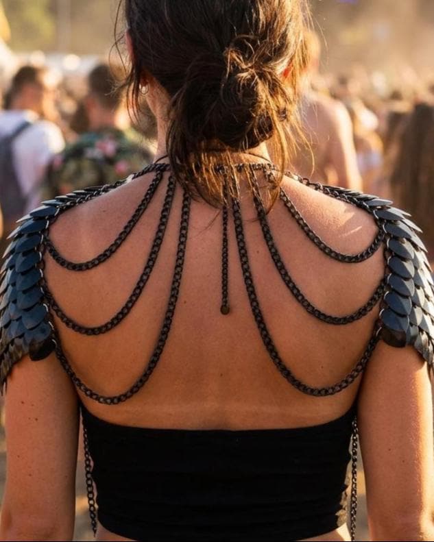 Dragon Rider Scale Shoulder Armor, Fantasy Scalemail Costume, Royal Fae Gala Fairytale Cosplay, Viking, Fairy Outfit, Bookish