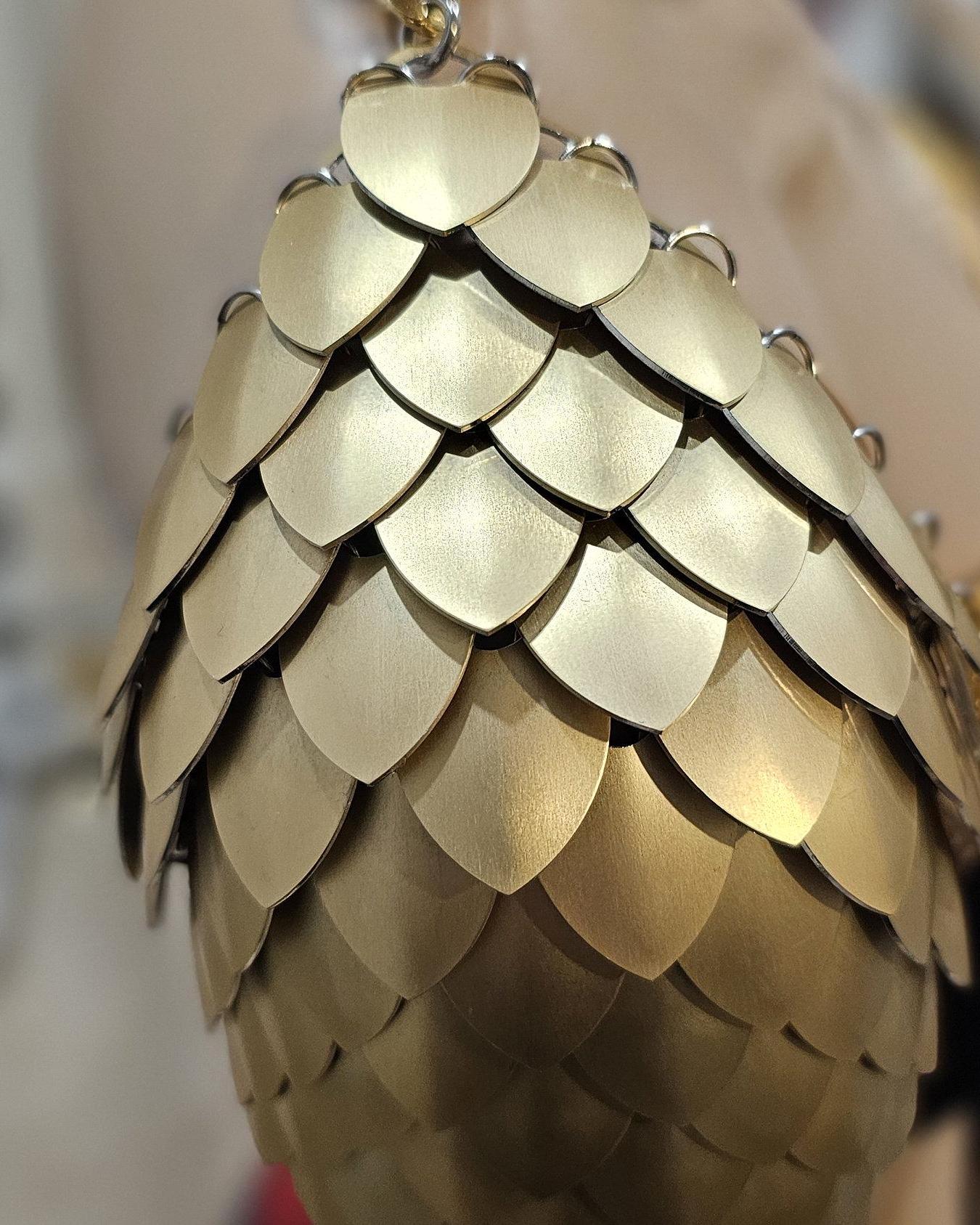 Metal Gold Shoulder Armor, Fantasy Scalemail Dragon Scale Womens Armor, Royal Fae Gala Fairytale Costume, Viking, Fairy Cosplay, Bookish