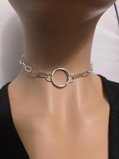 925 Solid Sterling Silver Day Collar Choker Necklace - Permanent Locking Option - Intimate Partner Jewelry