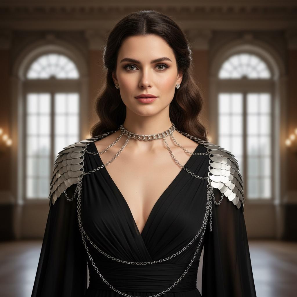 Halloween Viking, Dragon, Fairy Scalemail Cosplay Chainmail Festival Outfit Scale Mail Shoulder Armor Costume