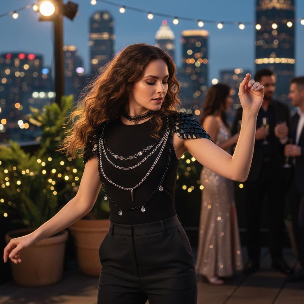 Halloween Viking, Dragon, Fairy Scalemail Cosplay Festival Outfit Shoulder Armor Rave Costume in Metal