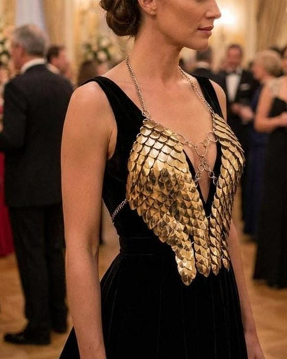 Halloween Festival Outfit Scalemail Corset Top, or Rave Viking, Dragon, Fairy Cosplay Costume, - QUALITY MADE in CANADA