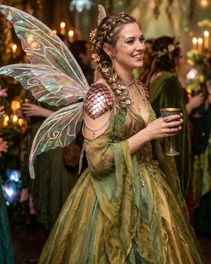 Halloween Viking, Dragon, Fairy Scalemail Cosplay Chainmail Festival Outfit Corset with Shoulder Armor Rave Costume