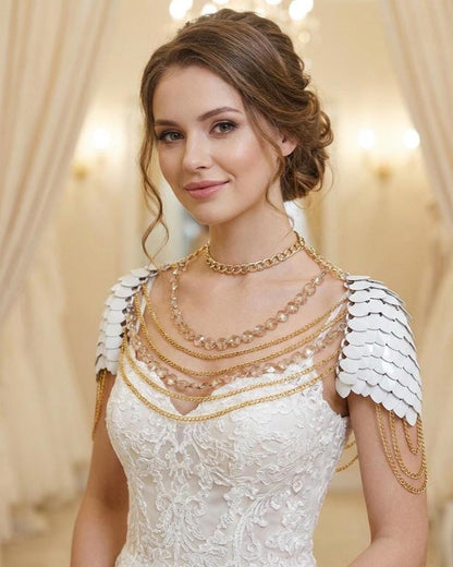 Halloween Festival Outfit, Viking, Dragon, Fairy Scalemail Cosplay Chainmail Shoulder Armor - QUALITY MADE in CANADA