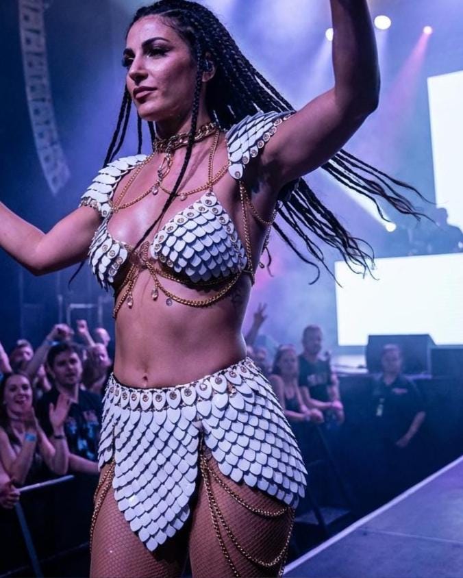 Halloween Viking, Dragon Fairy Scalemail Cosplay Chainmail Festival Outfit with Shoulder Armor - QUALITY MADE in CANADA