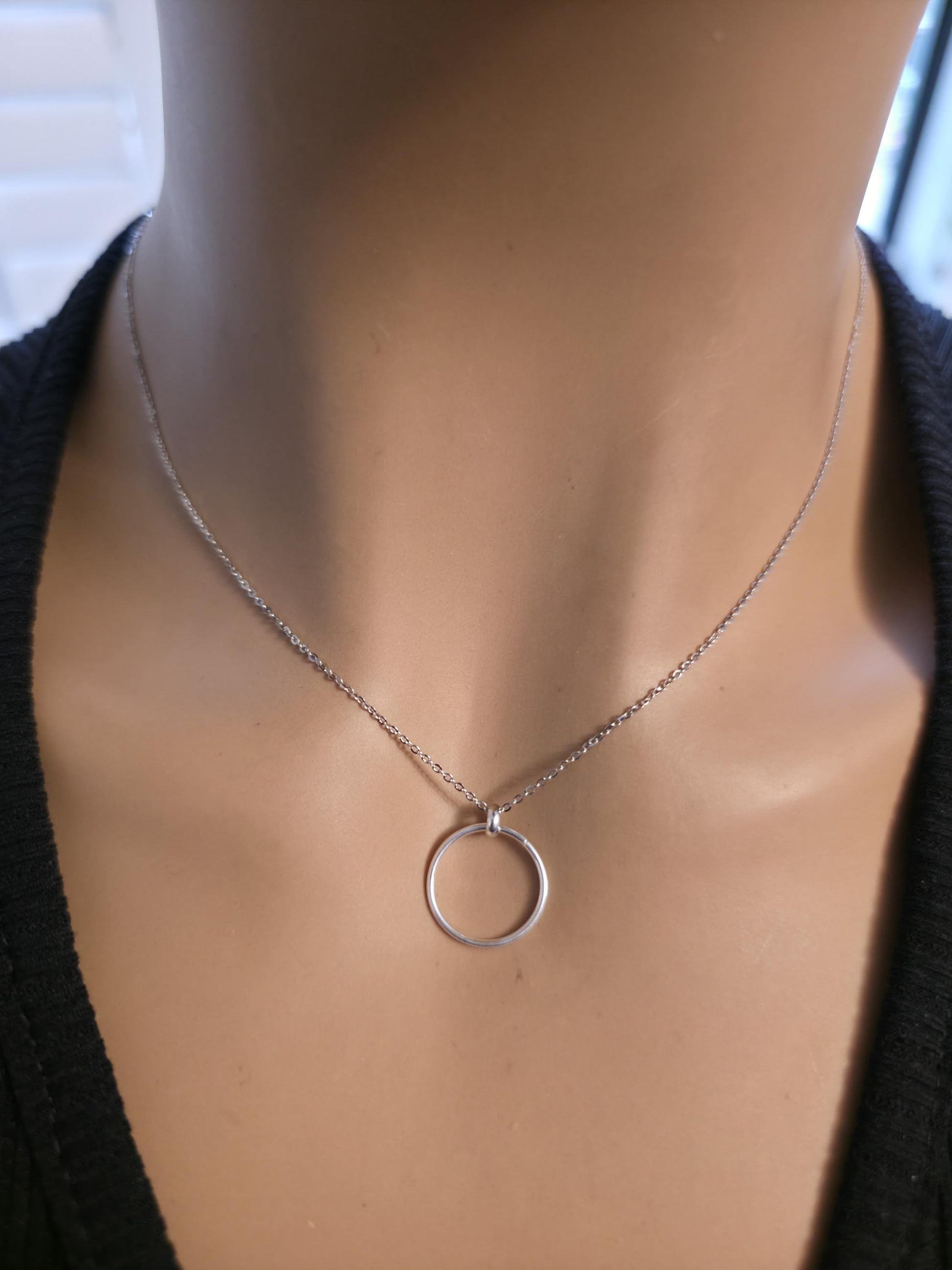 925 Sterling Silver Elegant Minimalist Chain Day Collar Necklace, BDSM Romantic Partner Fine Jewelry