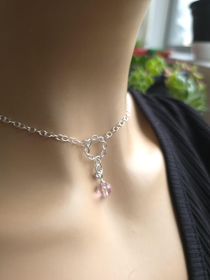 925 Solid Sterling Silver Day Collar Choker Necklace - Locking Option - Intimate Partner Jewelry