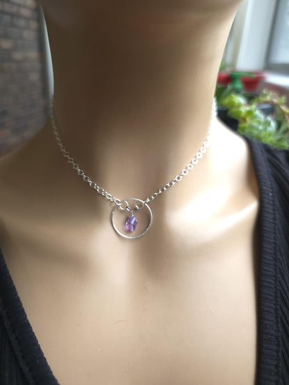 925 Solid Sterling Silver Day Collar Choker Necklace - Locking Option - Intimate Partner Jewelry