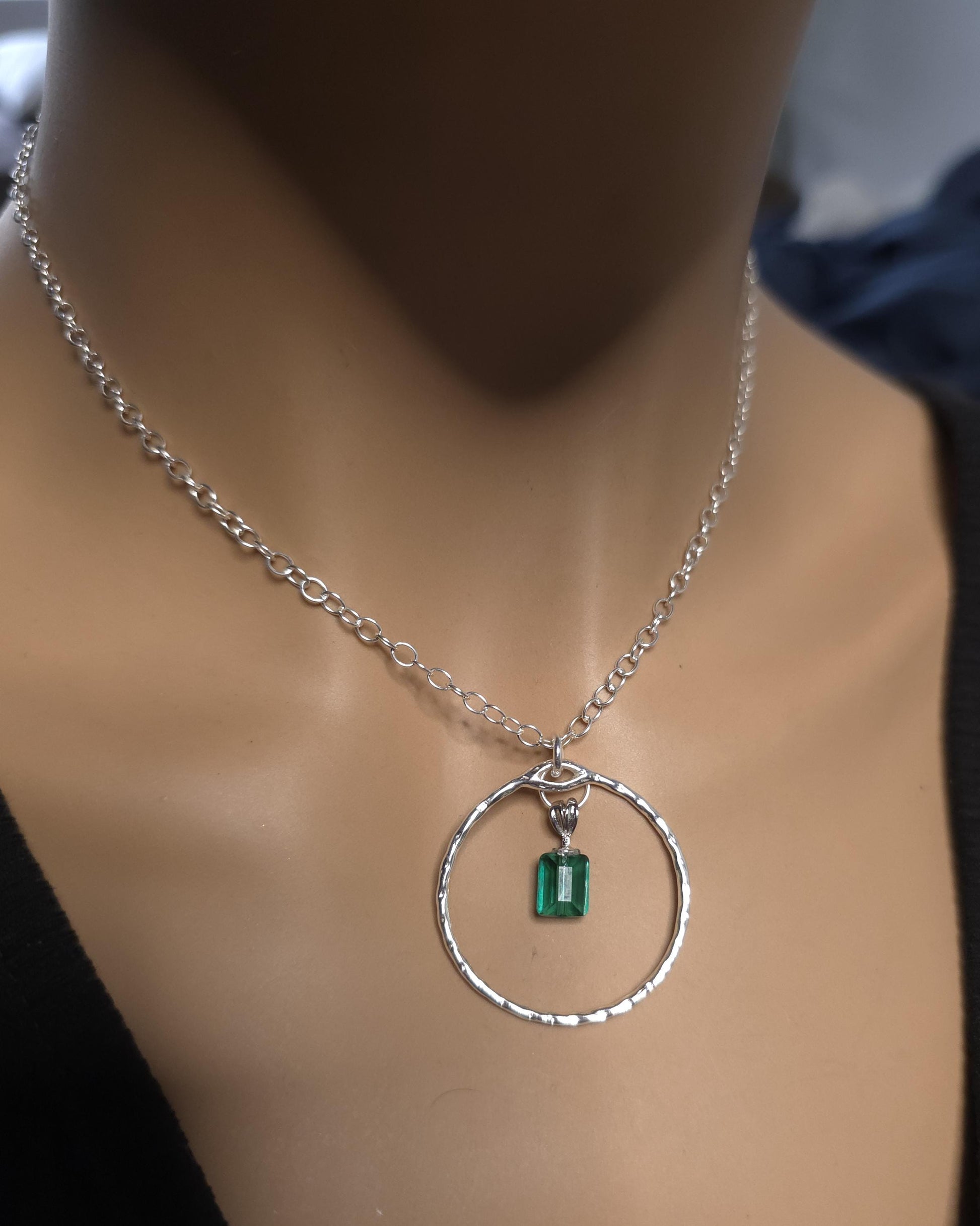 Sterling Silver Day Collar with Austrian Crystal Choker Necklace - Locking Option - Partner Jewelry