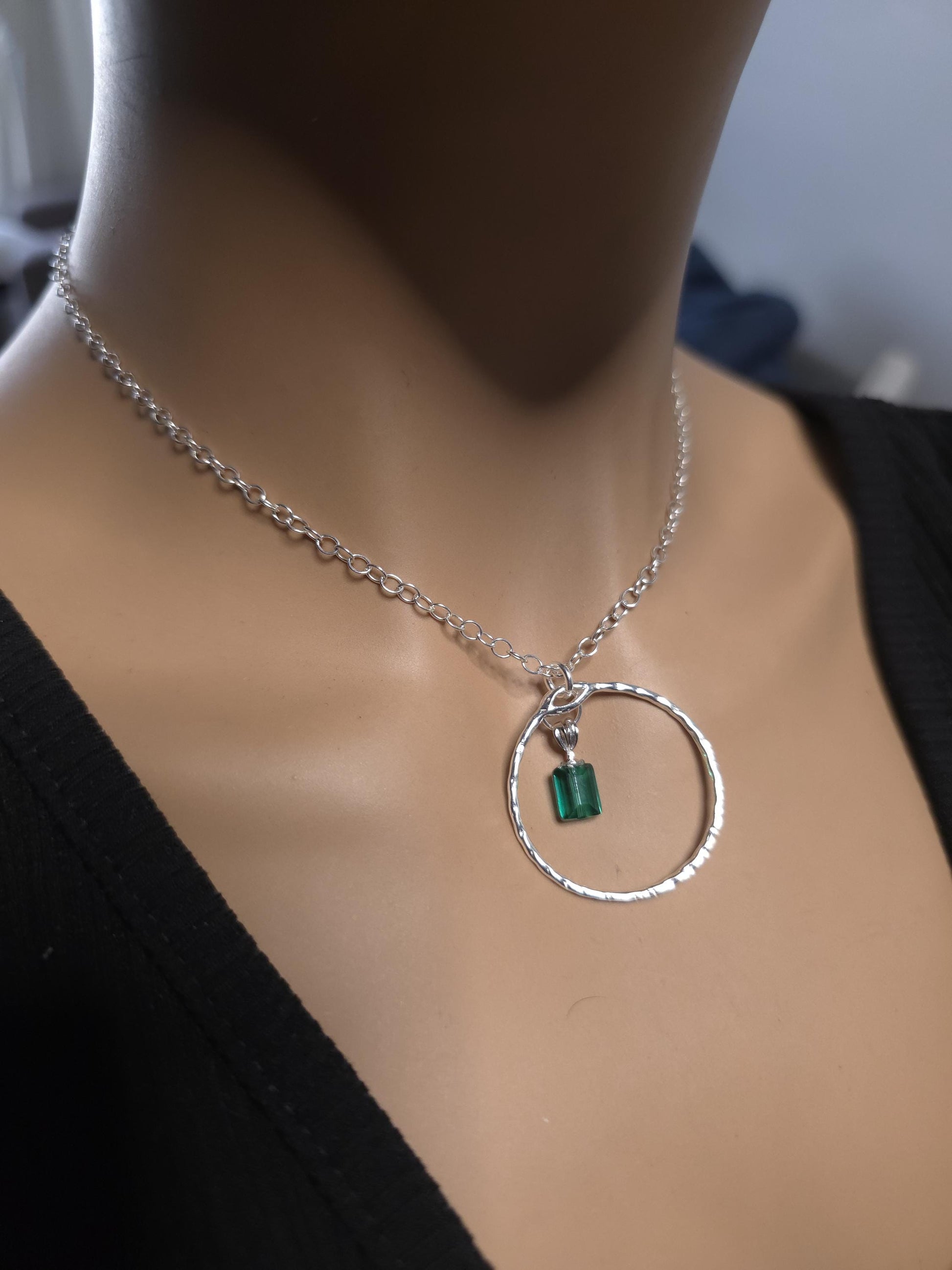 Sterling Silver Day Collar with Austrian Crystal Choker Necklace - Locking Option - Partner Jewelry