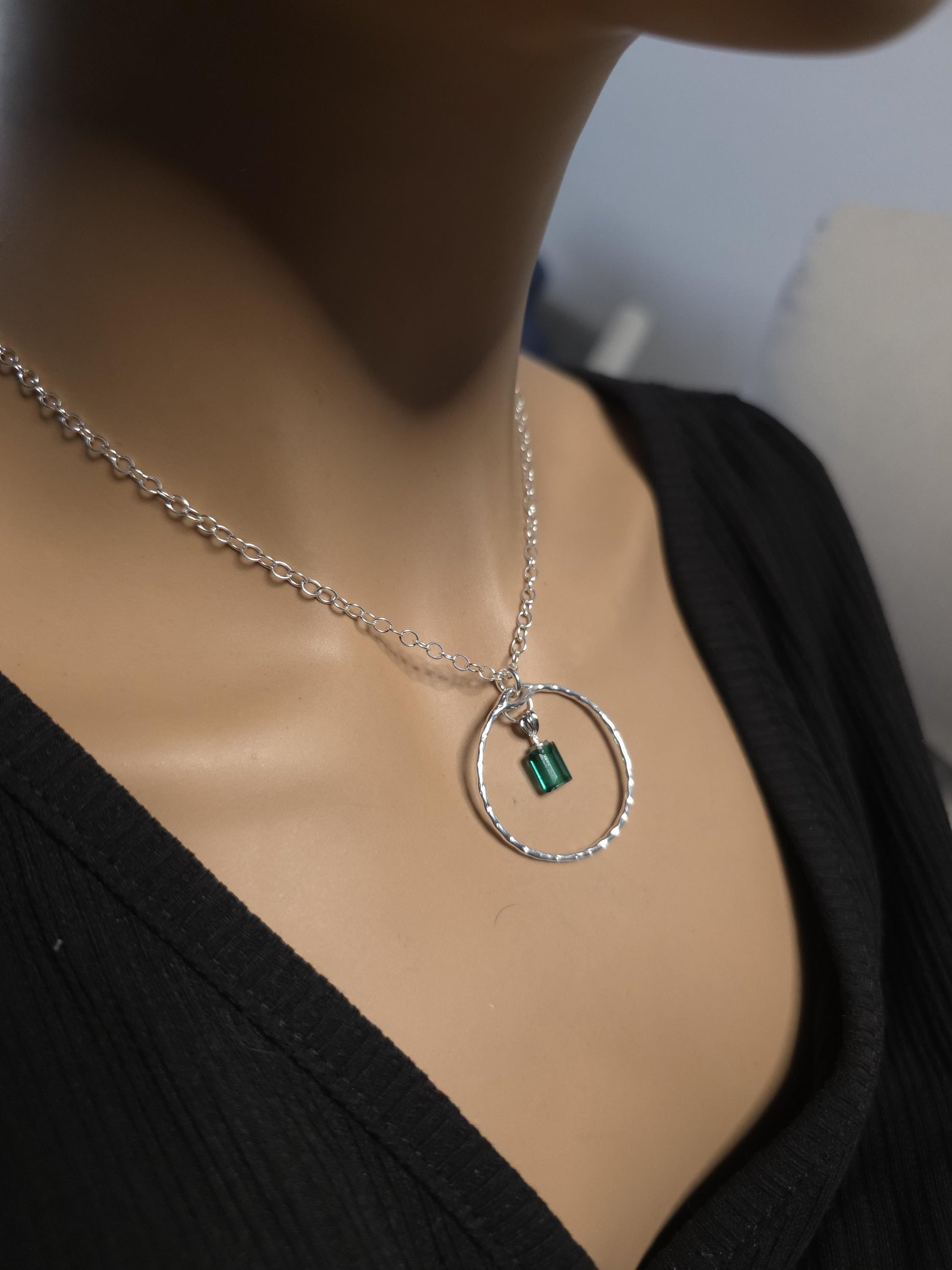 Sterling Silver Day Collar with Austrian Crystal Choker Necklace - Locking Option - Partner Jewelry