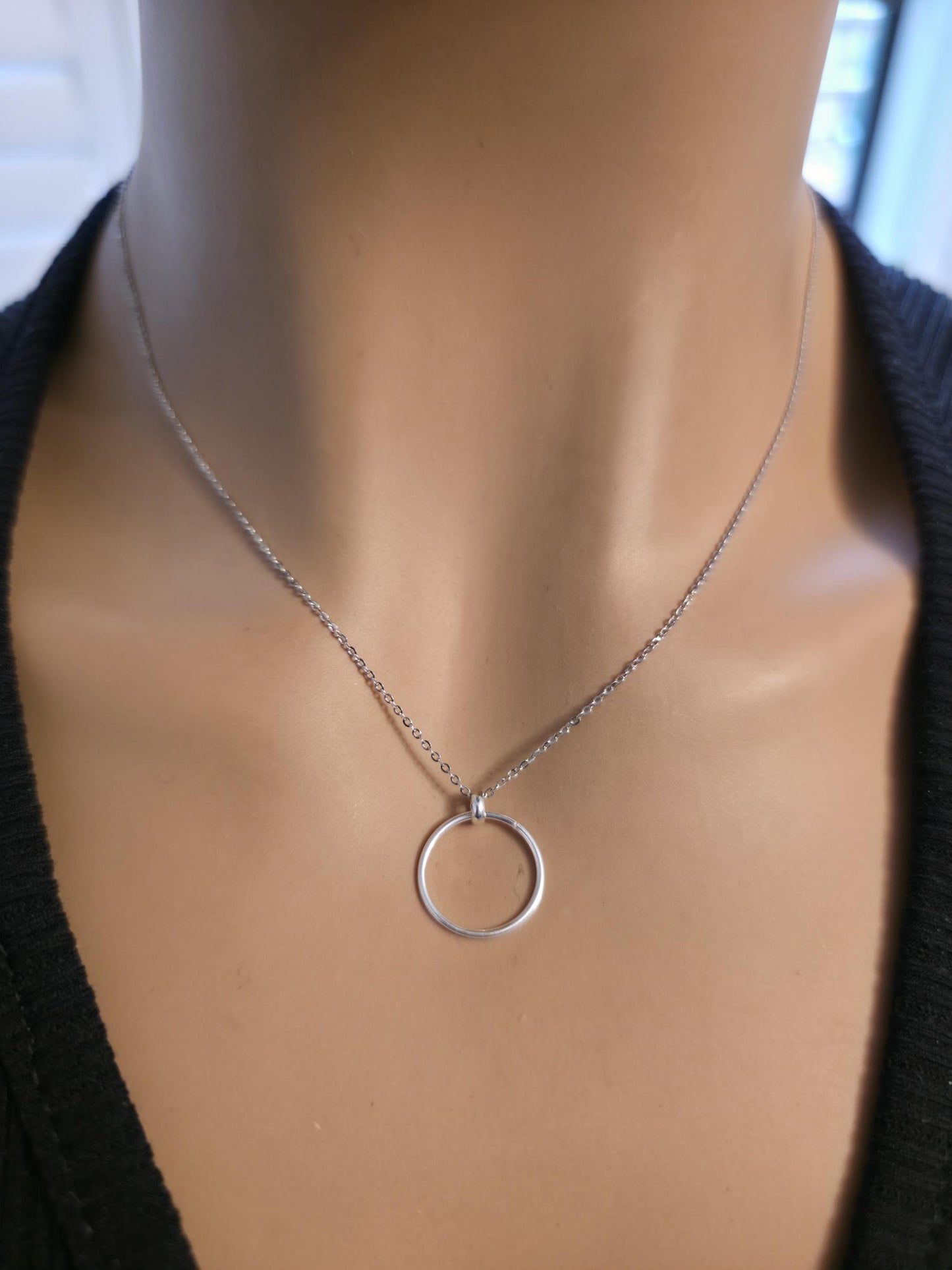 925 Sterling Silver Elegant Minimalist Chain Day Collar Necklace, BDSM Romantic Partner Fine Jewelry