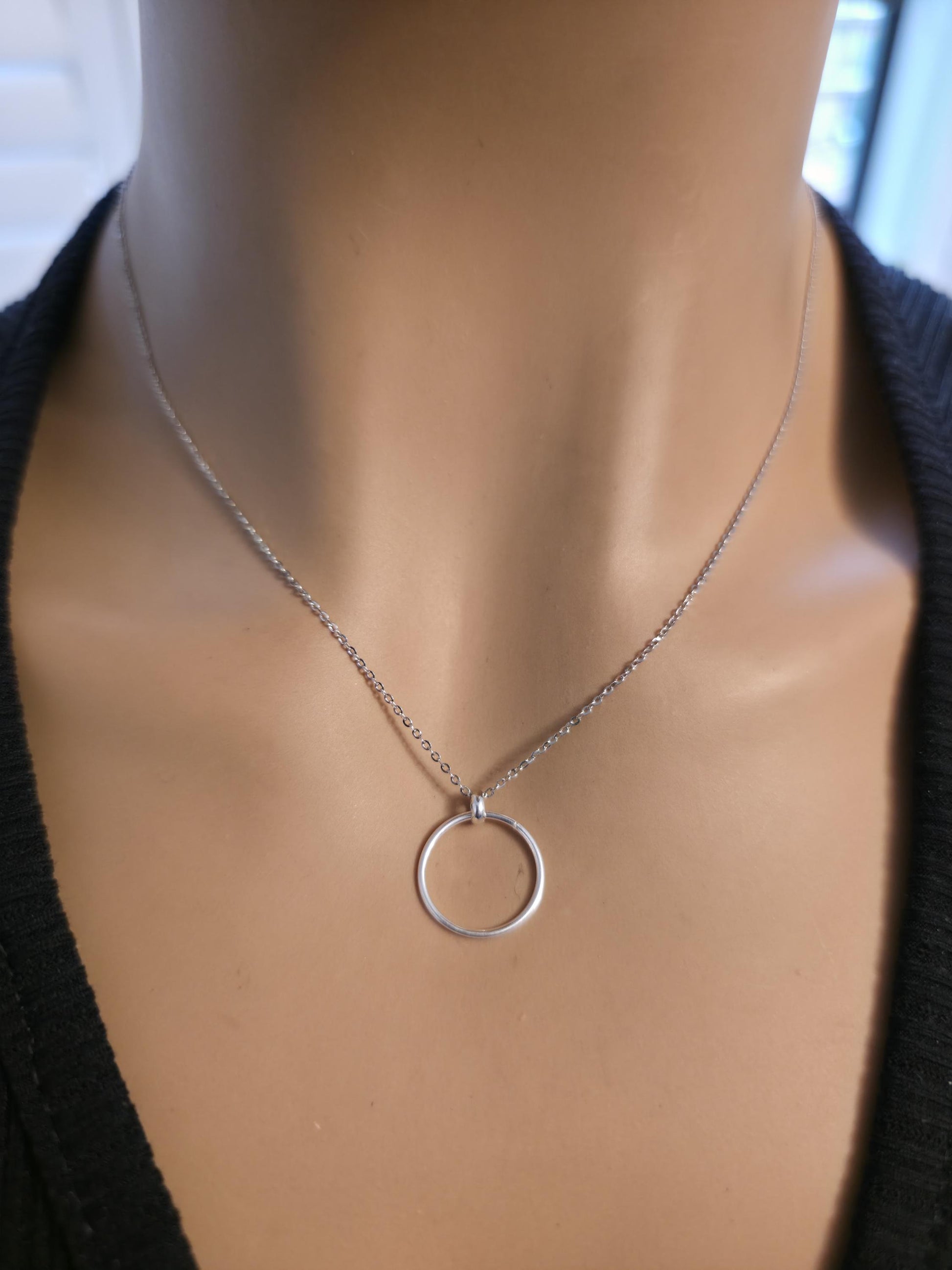 925 Sterling Silver Elegant Minimalist Chain Day Collar Necklace, BDSM Romantic Partner Fine Jewelry