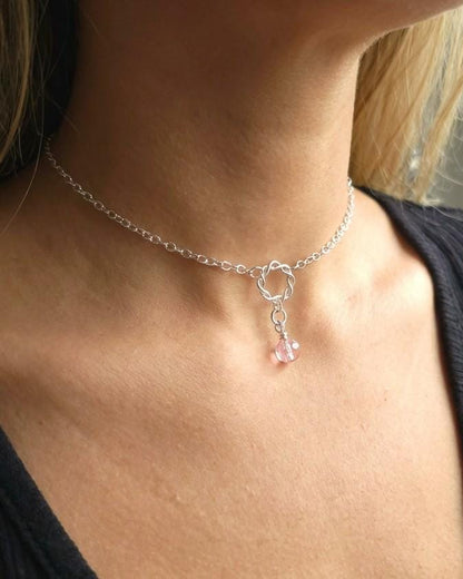 925 Solid Sterling Silver Day Collar Choker Necklace - Locking Option - Intimate Partner Jewelry