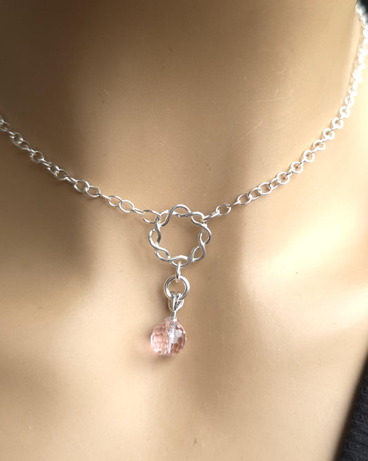 925 Solid Sterling Silver Day Collar Choker Necklace - Locking Option - Intimate Partner Jewelry