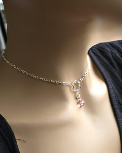 925 Solid Sterling Silver Day Collar Choker Necklace - Locking Option - Intimate Partner Jewelry