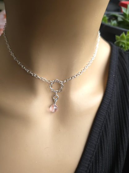 925 Solid Sterling Silver Day Collar Choker Necklace - Locking Option - Intimate Partner Jewelry