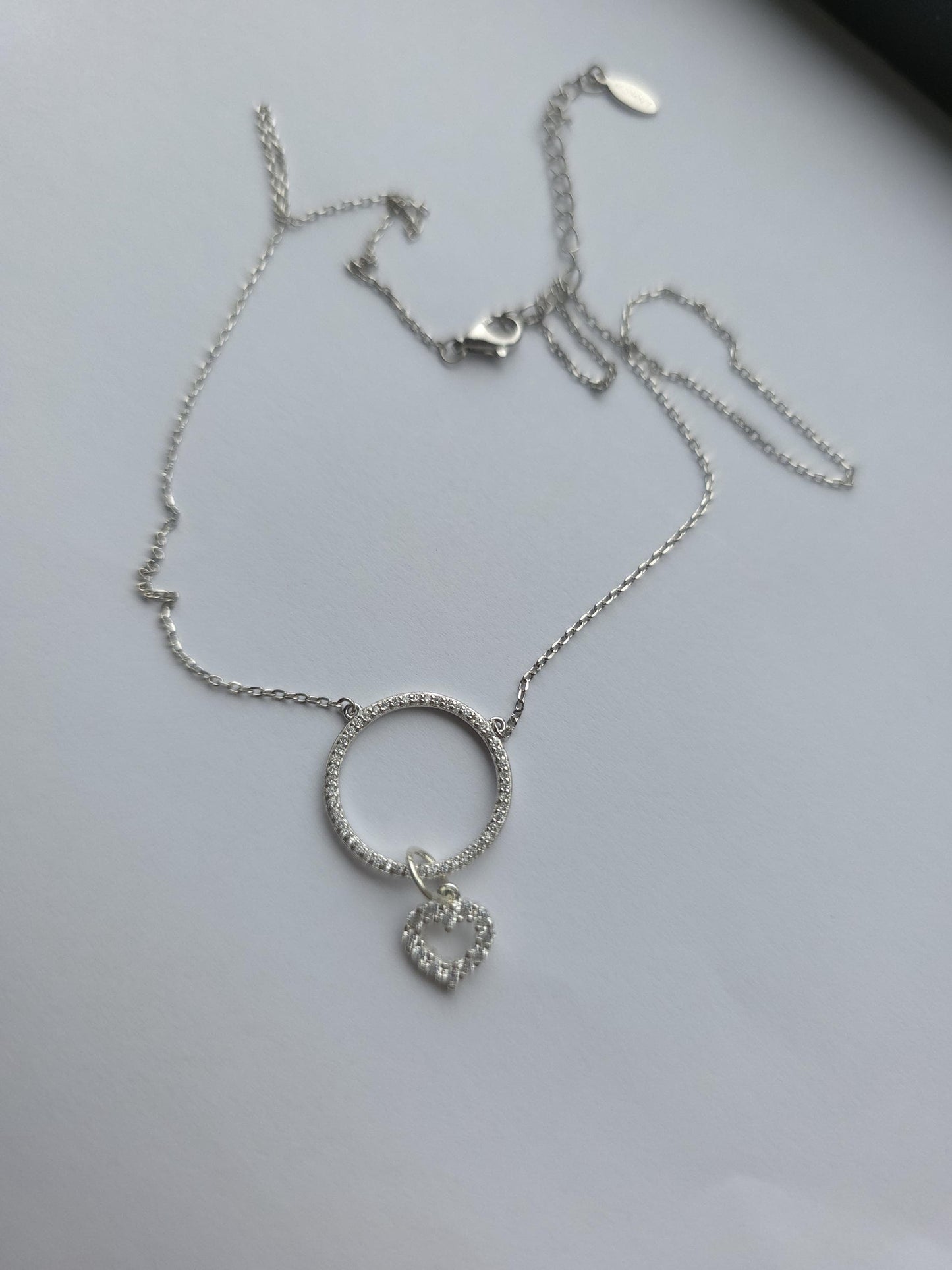 925 Solid Sterling Silver Cubic Zirconia Day Collar Choker Necklace - Locking Option - Intimate Partner Jewelry