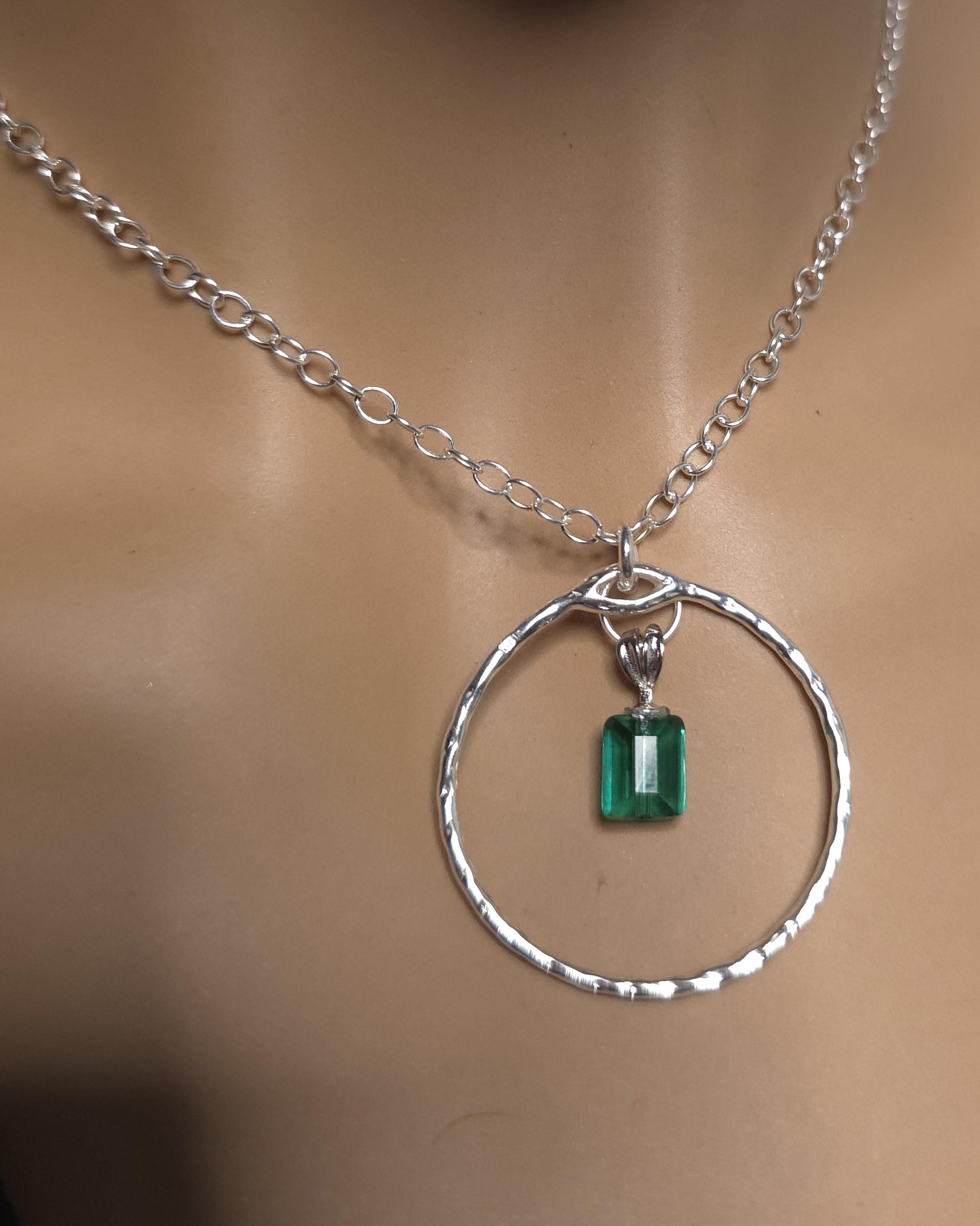 Sterling Silver Day Collar with Austrian Crystal Choker Necklace - Locking Option - Partner Jewelry