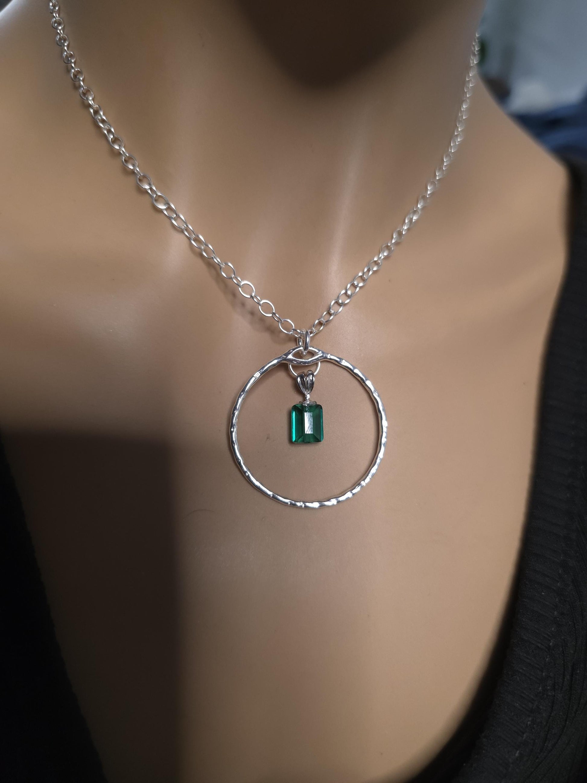 Sterling Silver Day Collar with Austrian Crystal Choker Necklace - Locking Option - Partner Jewelry