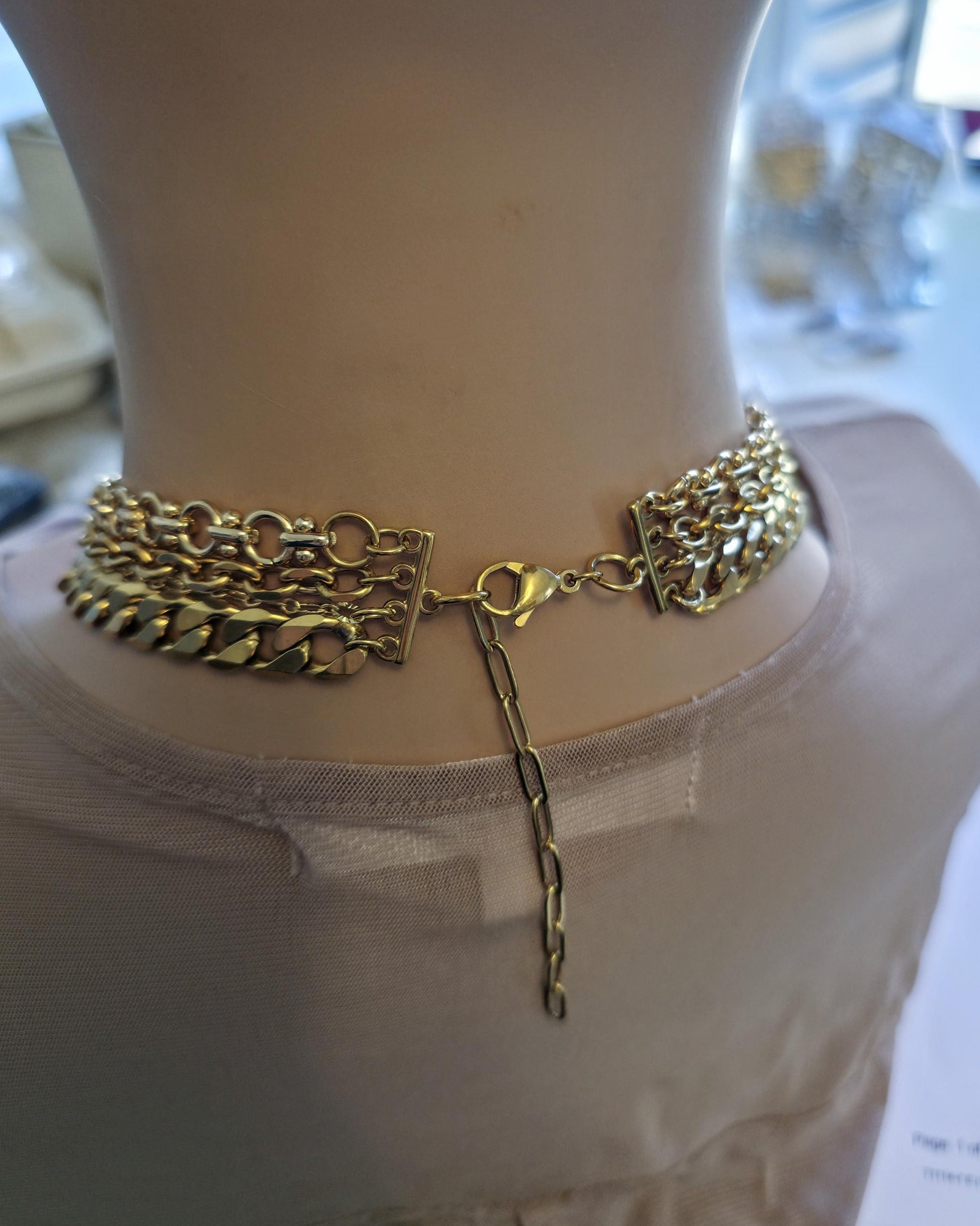 The Nefertiti Gold Maximalist Stack Necklace - Layered Queen Energy Goddess Statement Jewelry, Egyptian Medallion Pendant