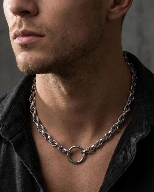 Steel Day Collar Choker Necklace For Men, Women - Romantic Couples Devotion Style Jewelry