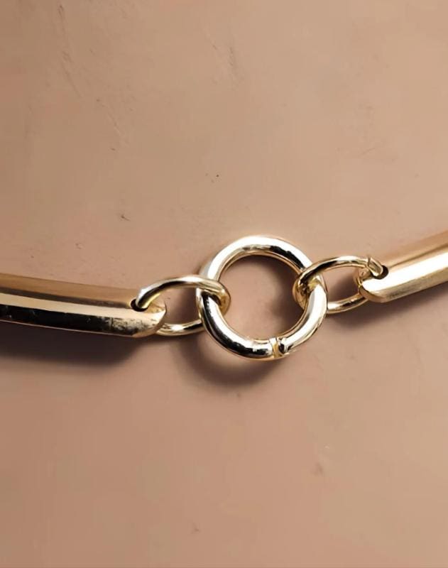 Minimalist Steel Dainty 24/7 Day Collar Snake Chain Necklace, Permanent Locking Options | Couples Devotion jewelry