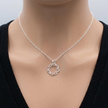 Sterling Silver Day Collar Choker Necklace Braided O Ring - Locking Option - Luxury Elegant Partner Jewelry