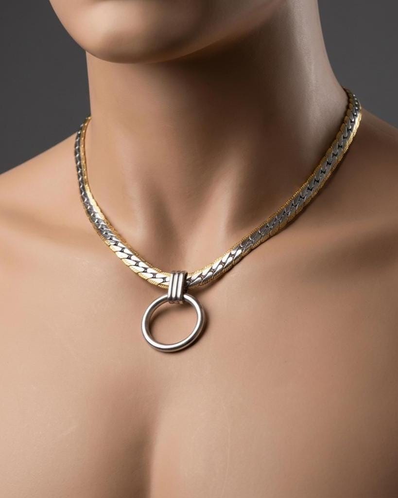 Steel Day Collar, Precision Fit Masc Style Choker, O-Ring Necklace, 14–20 Inch Sizes, Locking Option, BDSM Jewelry