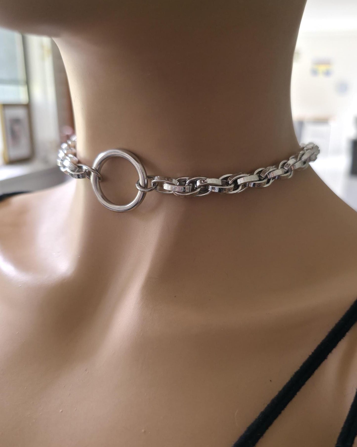 Steel Day Collar Choker Necklace For Men, Women - Romantic Couples Devotion Style Jewelry
