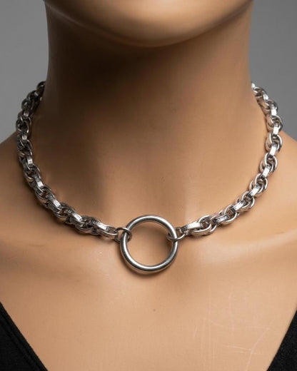 Steel Day Collar Choker Necklace For Men, Women - Romantic Couples Devotion Style Jewelry