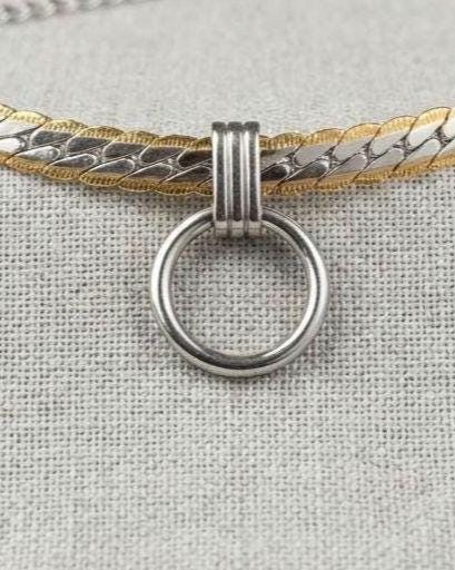 Steel Adjustable Day Collar Necklace, O Ring Choker, Locking Option, Unisex Jewelry, 14–21 Inch