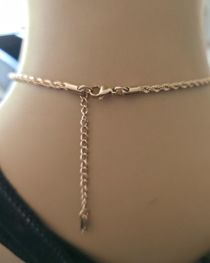 Rose Gold Day Collar Choker Necklace, Locking Clasp Option, Jewelry for Couples