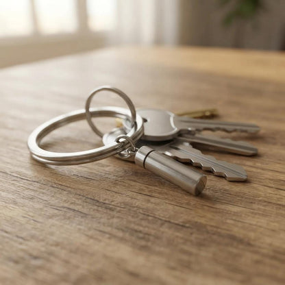 Day Collar Lock & Key Keeper Pendant, Keychain – Steel Hidden Key for Locking Clasp Tool