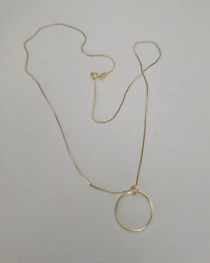 14k Gold Vermeil Over Sterling Silver Elegant Figaro Chain Day Collar Ring Necklace, Devotion Luxury Fine Jewelry