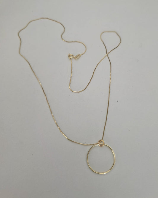 14k Gold Vermeil Over Sterling Silver Elegant Figaro Chain Day Collar Ring Necklace, Devotion Luxury Fine Jewelry