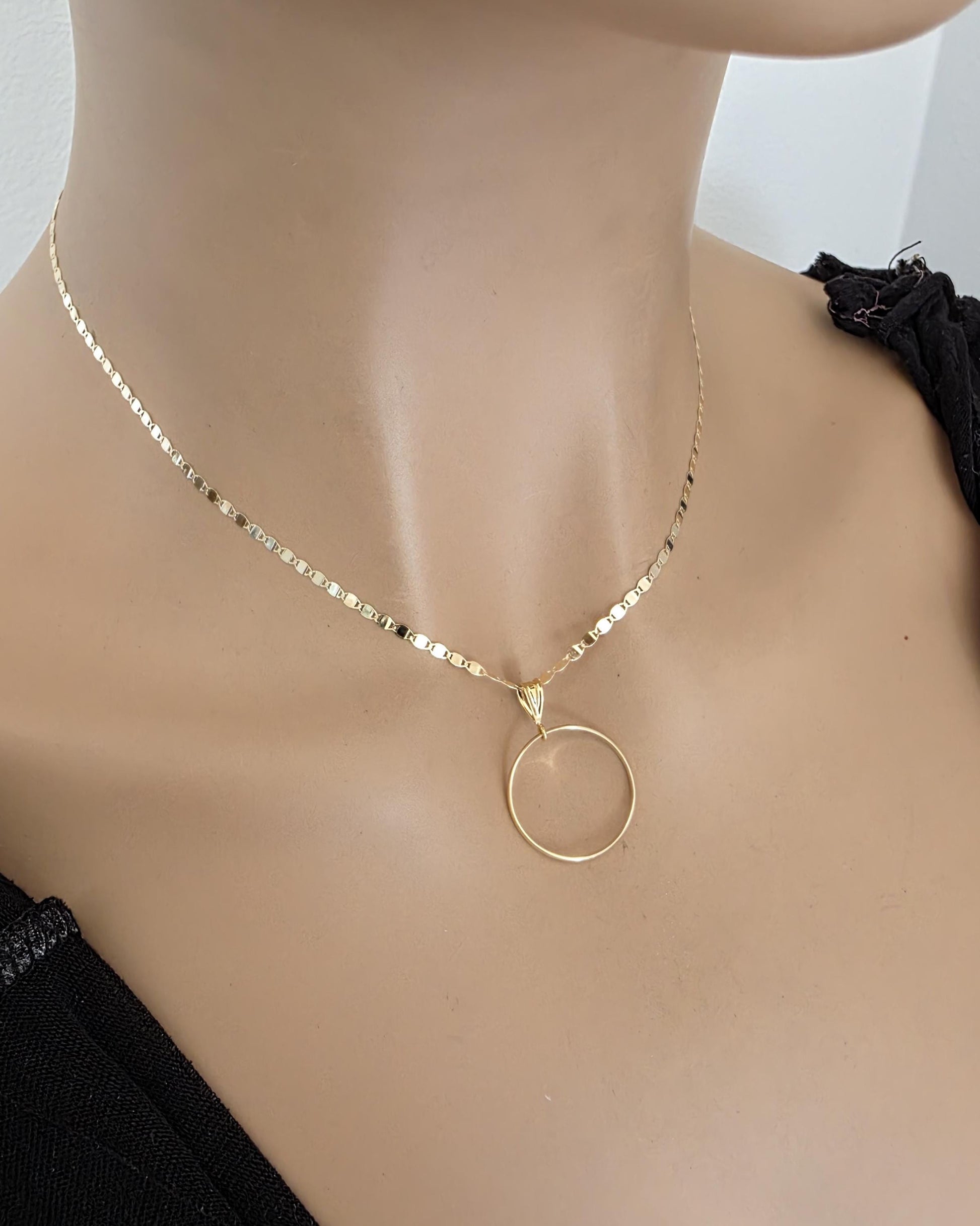 Solid 10K Gold Day Collar Necklace | Minimalist Luxury Collar | Fine Gold Jewelry
