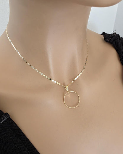 Solid 10K Gold Day Collar Necklace | Minimalist Luxury Collar | Fine Gold Jewelry