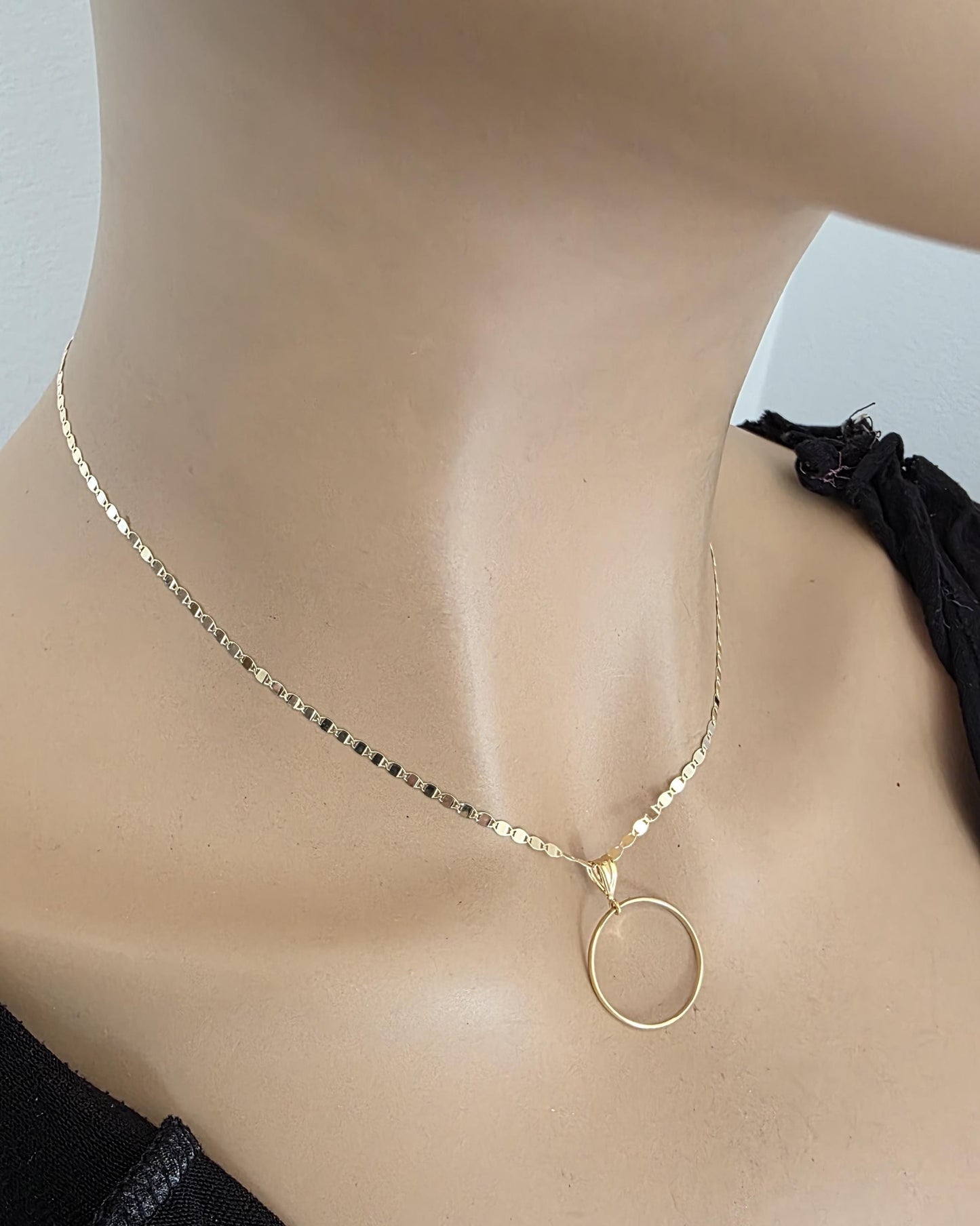 Solid 10K Gold Day Collar Necklace | Minimalist Luxury Collar | Fine Gold Jewelry