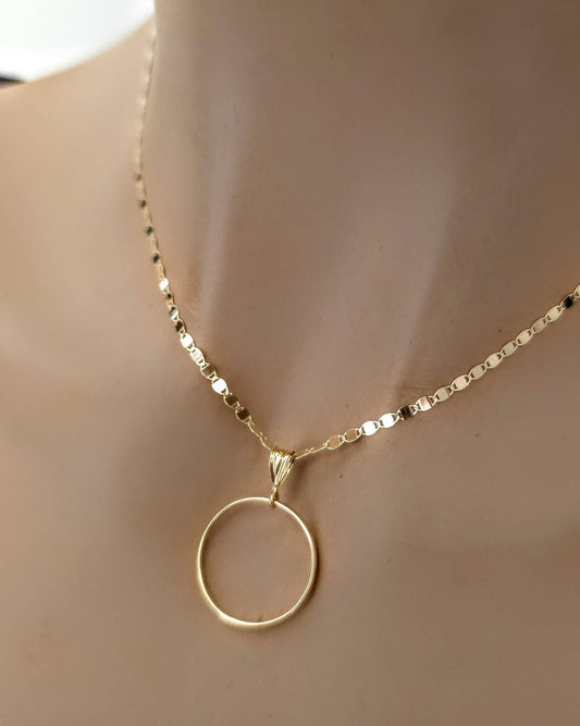 Solid 10K Gold Day Collar Necklace | Minimalist Luxury Collar | Fine Gold Jewelry