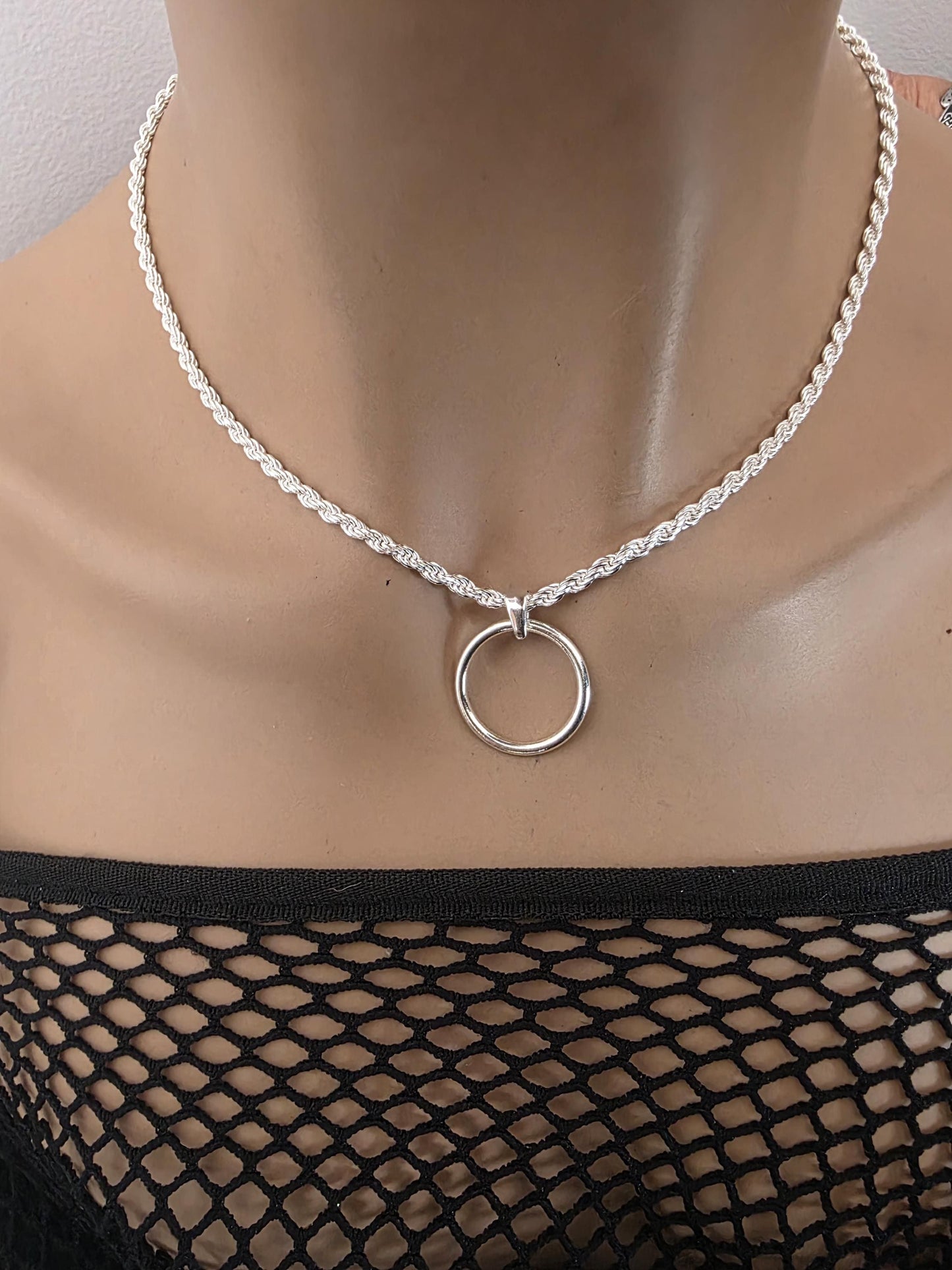 Sterling Silver 3mm Rope Chain Day Collar Choker Necklace - Mens, Womens, 3 Sizes & Locking Option - Luxury Commitment Jewelry